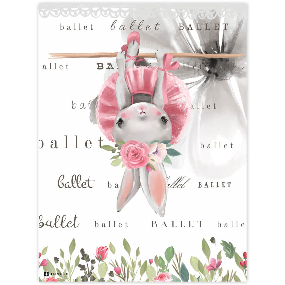 Ballet Konijntje  - afbeelding voor kinderkamer