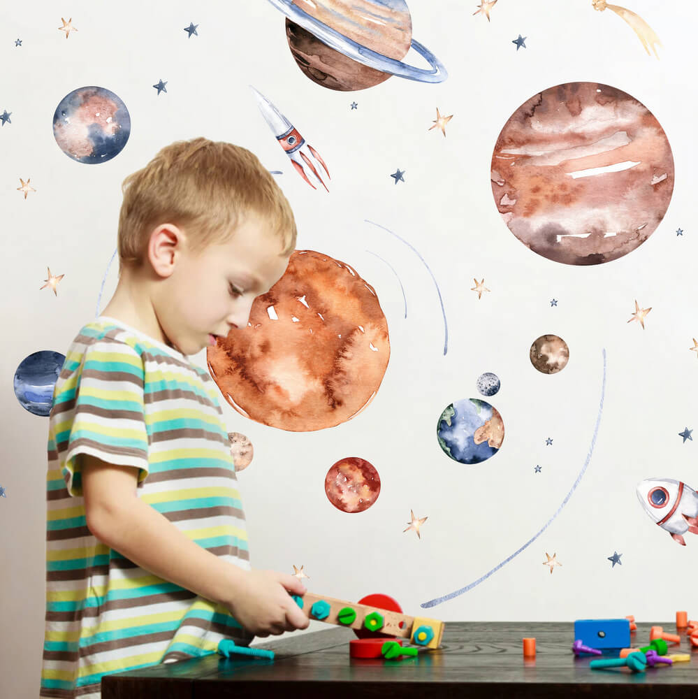 Kinderkamer sticker - Het heelal